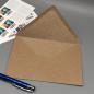 Preview: Umschlag C6 Papier Grußkarten kraft braun Klappe offen